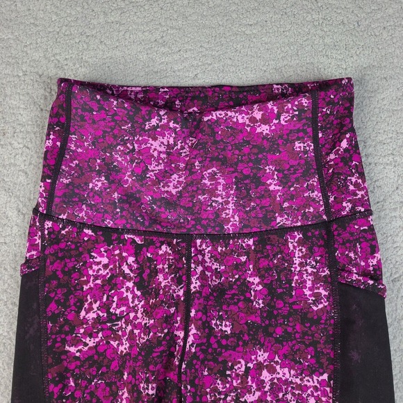 TKO Leggings Womens Medium Purple Black Pull On Elastic Waist Ankle Stretch - Picture 4 of 12